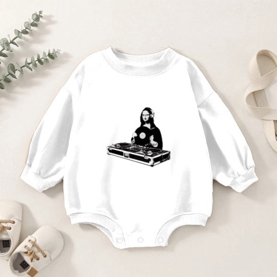 Discover Funny DJ Monalisa Baby Romper Sweatshirts