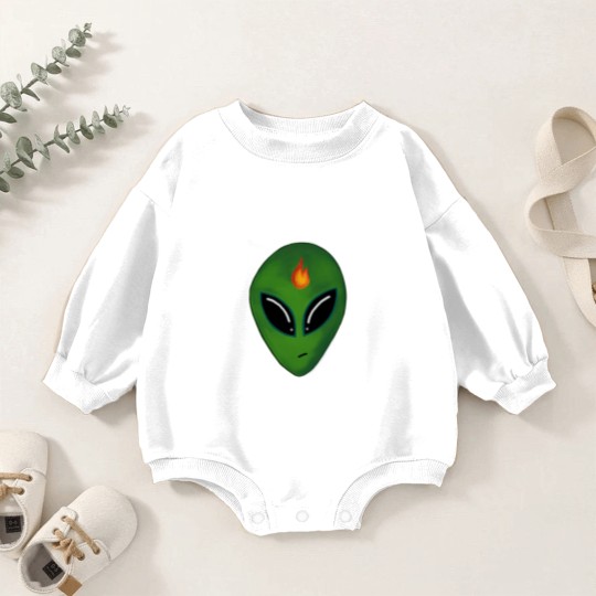 Discover Inciteful Alien Head Baby Romper Sweatshirts