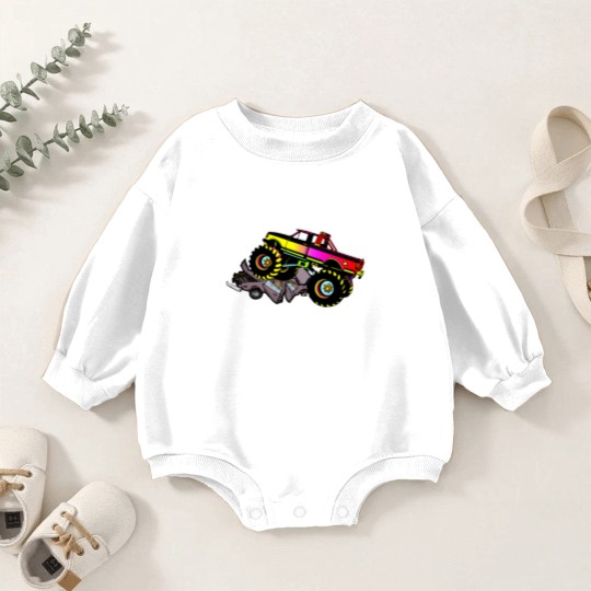 Discover Monster Truck Baby Romper Sweatshirts