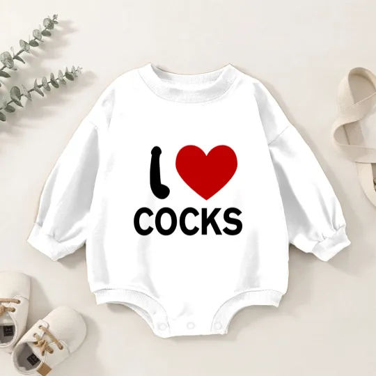 Discover I Love Cocks Baby Romper Sweatshirts