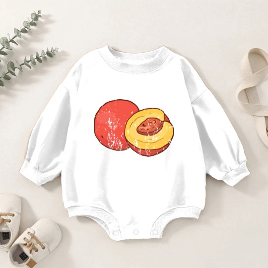 Discover Retro Vintage Grunge Style Nectarines Peaches Baby Romper Sweatshirts
