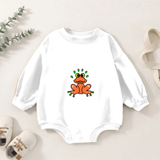 Discover Orange Frog Baby Romper Sweatshirts