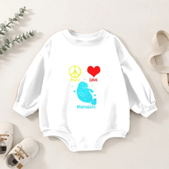 Discover Manatee Baby Romper Sweatshirts