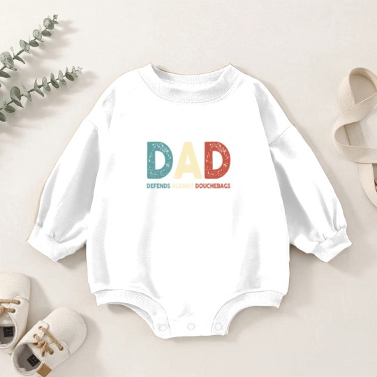 Discover Dad Defends Aganist Douchebags Baby Romper Sweatshirts