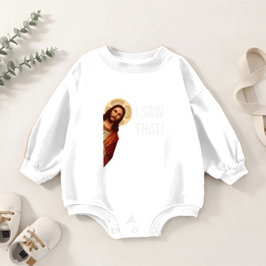 Discover Funny Quote Jesus Meme I Saw That Christian Baby Romper Sweatshirts