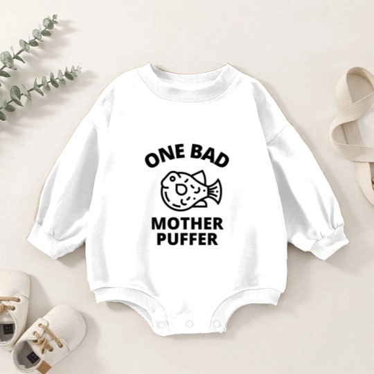 Discover One bad mother puffer Baby Romper Sweatshirts