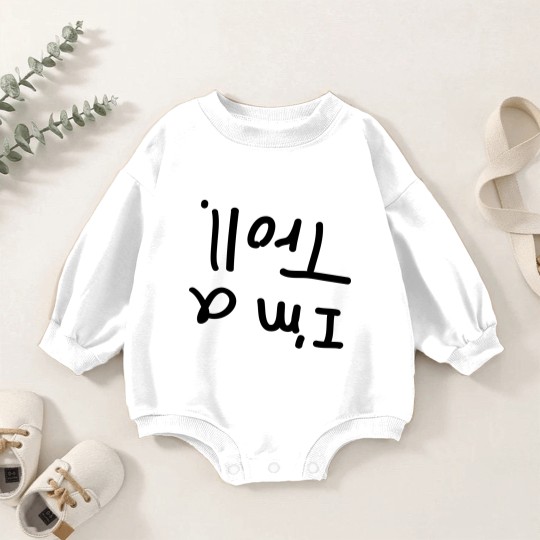 Discover I'm a troll. Baby Romper Sweatshirts