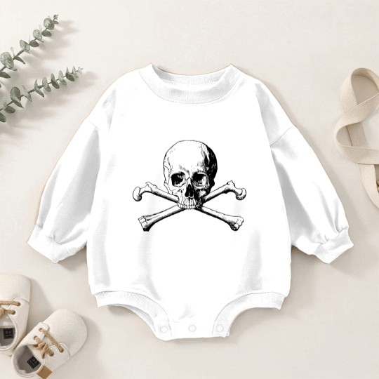 Discover Skull and cross bones Baby Romper Sweatshirts