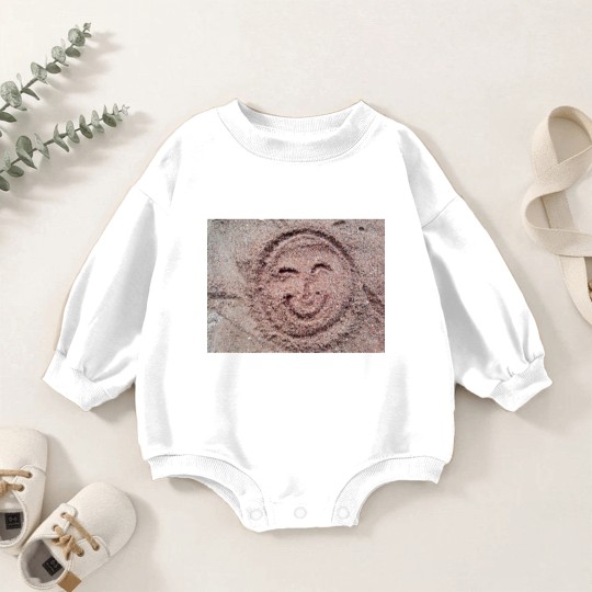 Discover Smiling Sun, Sand Emoticon, Summer Emoji Baby Romper Sweatshirts