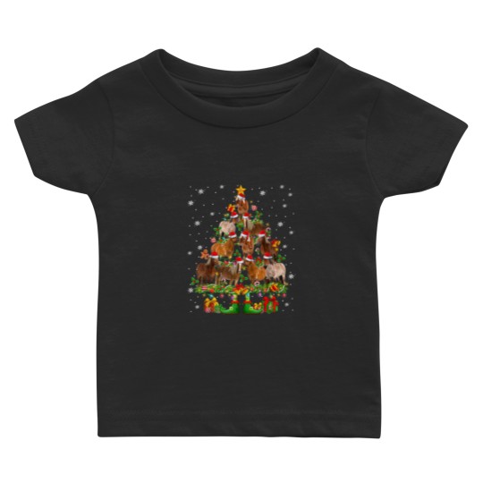 Discover Christmas Horse Tree Baby T-Shirts