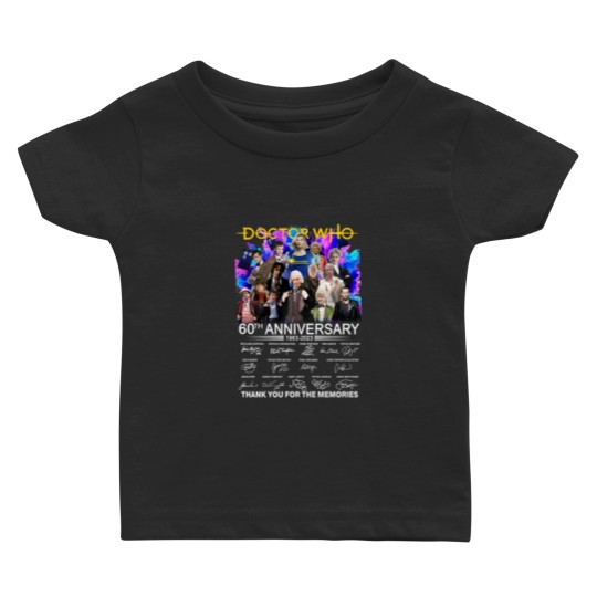Discover Doctor Who 60th Anniversary 1963 - 2023 Signature Thank You Baby T Shirts