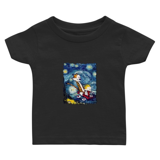 Discover Calvin And Hobbes Starry Night T-Shrit Baby T Shirts