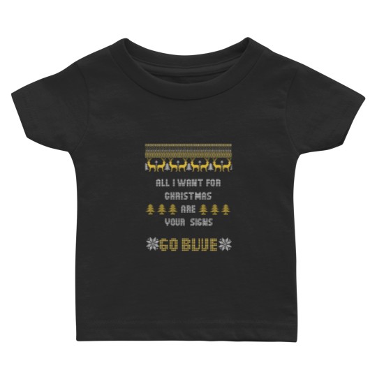 Discover Michigan Football All I Want For Christmas Are Your Signs Baby T Shirts