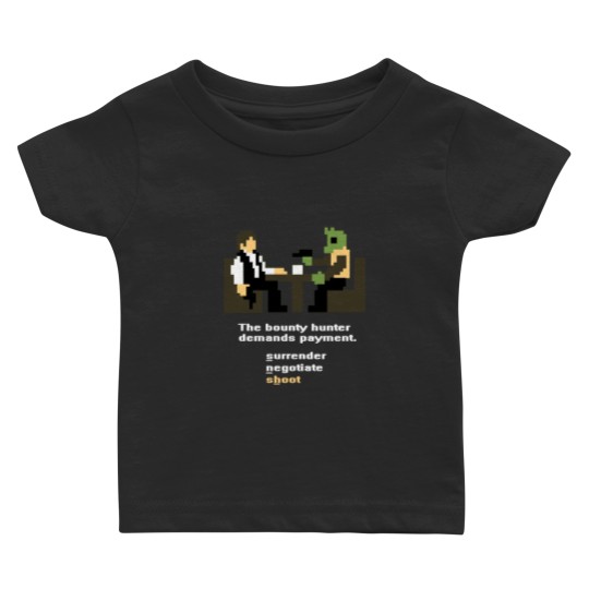 Discover Han and Greedo 8-Bit Baby T Shirts