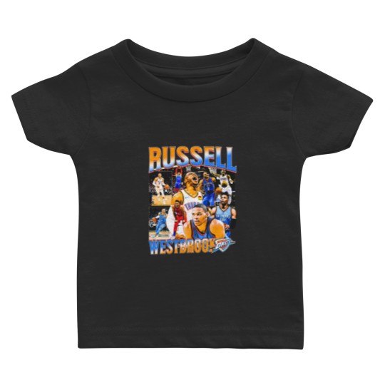Discover Russell Westbrook OKC Vintage Baby T Shirts, Russell Westbrook Fan Tees, Basketball Baby T Shirts