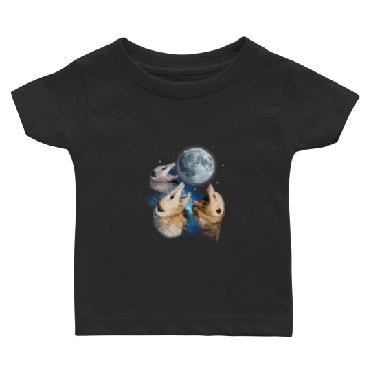 Discover Three Possum Howling At Moon - Funny Opossum Lovers Costume Baby T Shirts