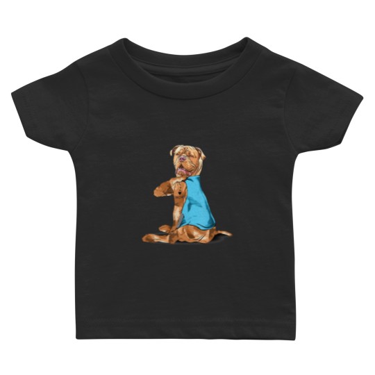 Discover Funny dogue de bordeaux Dog I Love Mom Tattoo Baby T Shirts