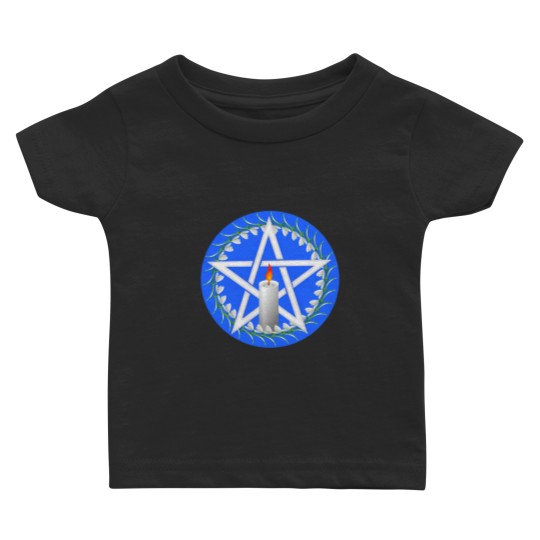 Discover White Imbolc Pentagram with Snowdrops Baby T Shirts