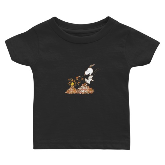 Discover Snoopy Leaf Pile Graphic Baby T Shirts