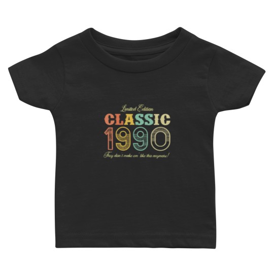 Discover 33rd birthday Baby T Shirts. Classic Since 1990. 33rd birthday gift. 33 year old Baby T Shirts Gift