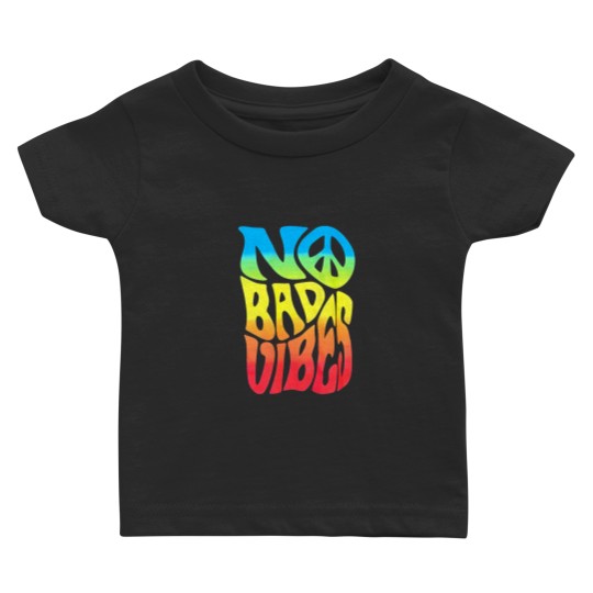 Discover No bad vibes large navy Baby T Shirts