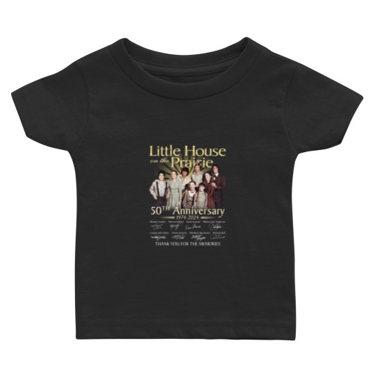 Discover Little House on The Prairie 50th Anniversary 1974-2024 Black Baby T Shirts