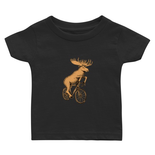 Discover Cycling Moose Baby T-shirts