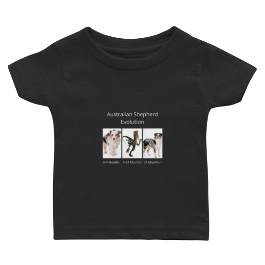 Discover Australian Shepherd Evolution Baby T-shirts