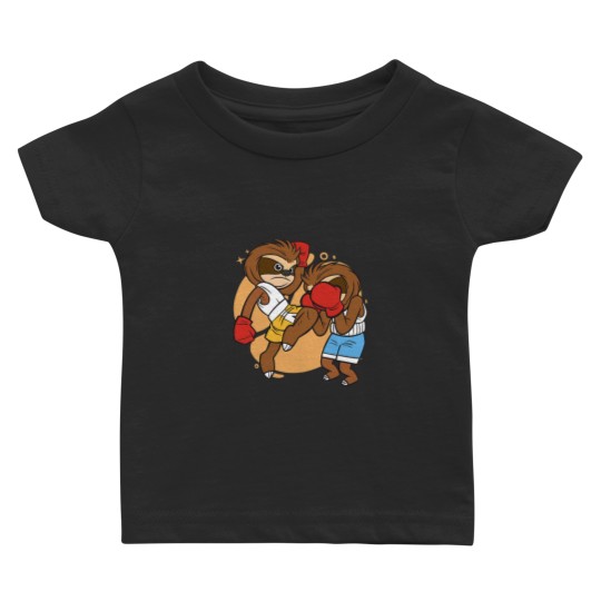 Discover Cute Muay Thai Sloth Fighters 2Thai Boxing and Kickboxing Baby T-shirts