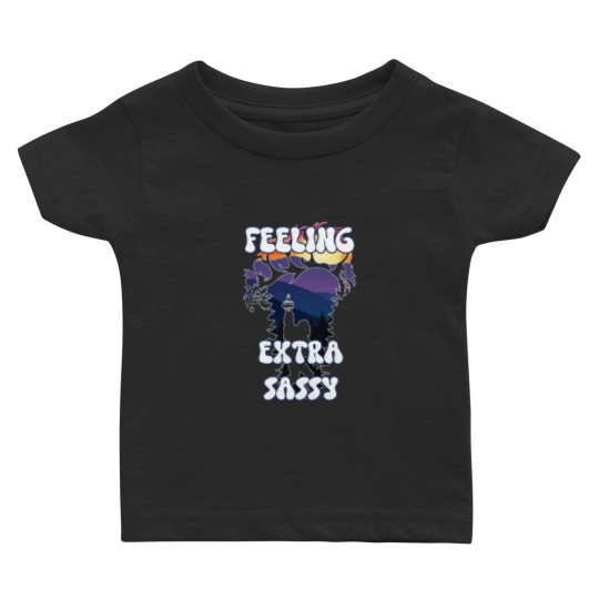 Discover Feeling Extra Sassy Funny Sasquatch Giving the MiddleFinger Baby T-shirts