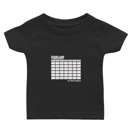 Discover Birth Month - February Black Baby T-shirts