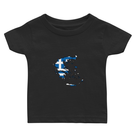 Discover Greece Map With Greek Flag Sticker Baby T-shirts