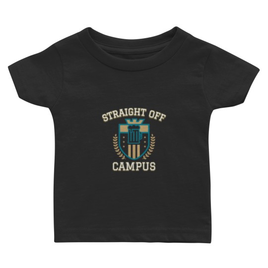 Discover Straight Off Campus-Beer Crest Baby T-shirts