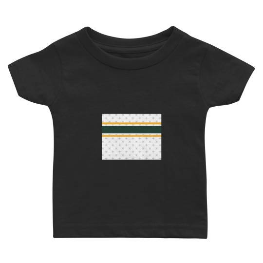 Discover White, Green, &amp Gold Power Stripe Baby T-shirts