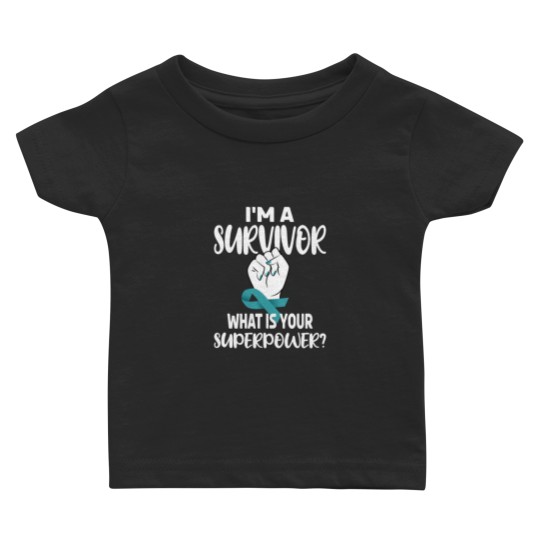 Discover Cervical Cancer Survivor Cervical Cancer Awareness Baby T Shirts