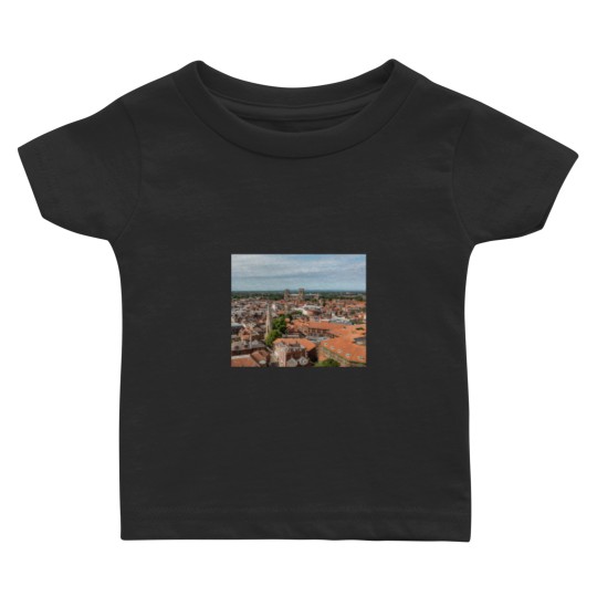 Discover York UK Roofs and York Minster Cathedral Aerial Photo North Yorkshire in SummerT Baby T-shirts