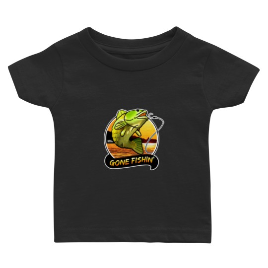 Discover GONE FISHINN_ BIG BASS BONANZA Design - Pokie Designs Baby T-shirts