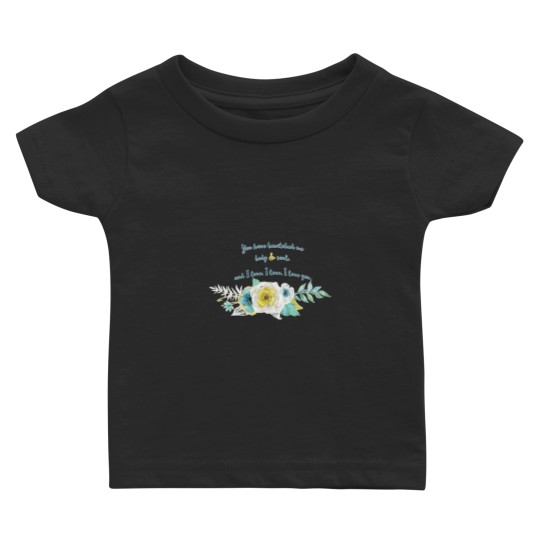 Discover Pride and Prejudice, Darcy (black) Quote  Fitted Baby T-shirts