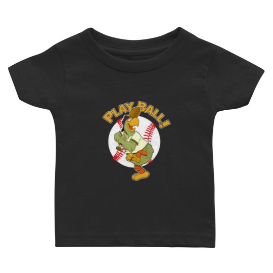 Discover Play Ball Pirate Baseball Mascot Pirate Parrot Baby T-shirts
