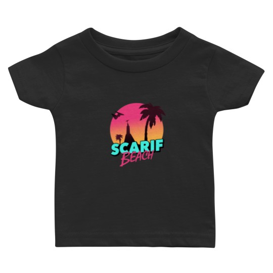Discover Scarif Beach Sticker Baby T-shirts