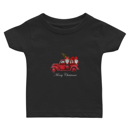 Discover Merry Christmas Vintage Red Truck Gnomes With Christmas Tree Baby T-shirts
