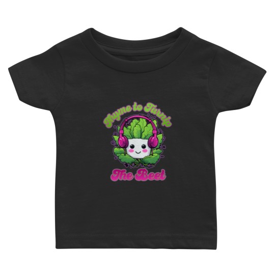 Discover Thyme to Turnip the Beet Chibi Turnip with Headphones Baby T-shirts