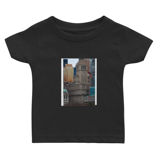 Discover Downtown Manhattan New York City Baseball ¾ Sleeve Baby T-shirts