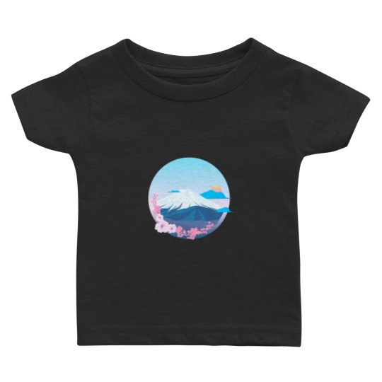 Discover Cherry Blossom and Mountain Fuji Active Baby T-shirts