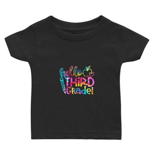 Discover Teacher Job Tie Dye Hello 3rd Grade Teacher Student Back To School Baby T-shirts