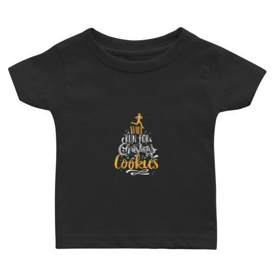 Discover Will Run For Christmas Cookies Lady Runners Workout Gift Baby T-shirts