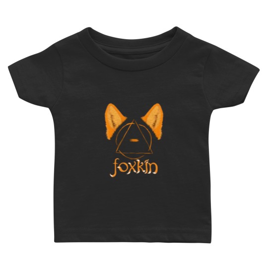 Discover Foxkin therian theta-delta with fox ears Sticker Baby T Shirts