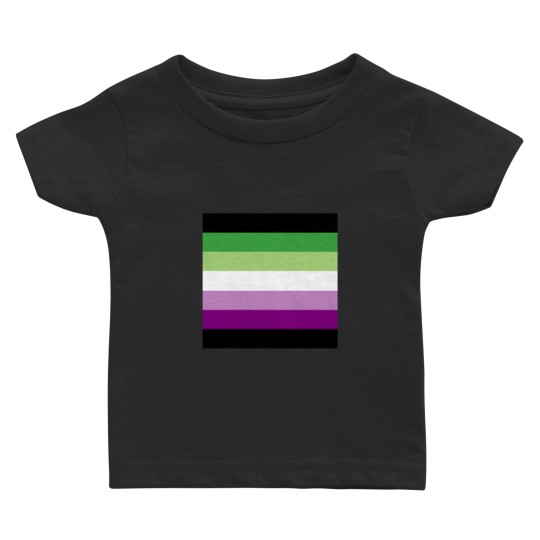 Discover AceAro Purple-Green Asexual Aromantic Pride Flag Queer LGBT+ Pin Baby T-shirts