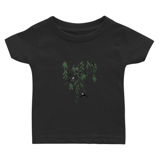 Discover 3 swallows and willow leaves Active Baby T-shirts