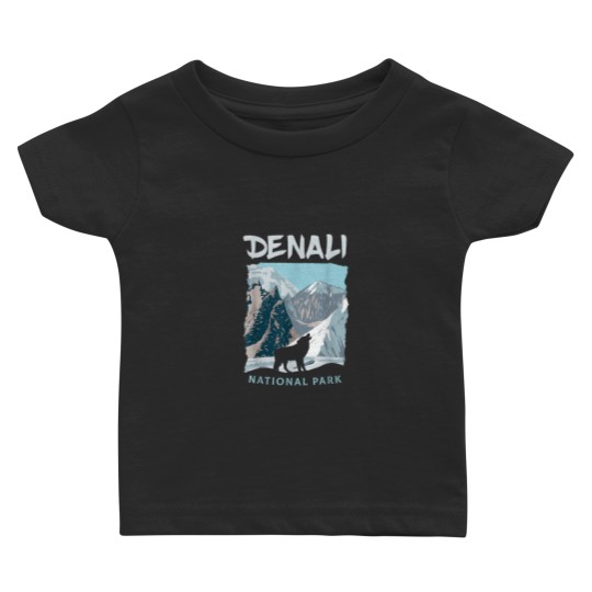 Discover Denali National Park US Wolf Alaska Wolves Baby T-shirts